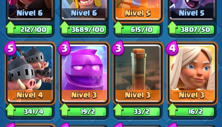 Conta Clash Royale nível 11, arena lendária