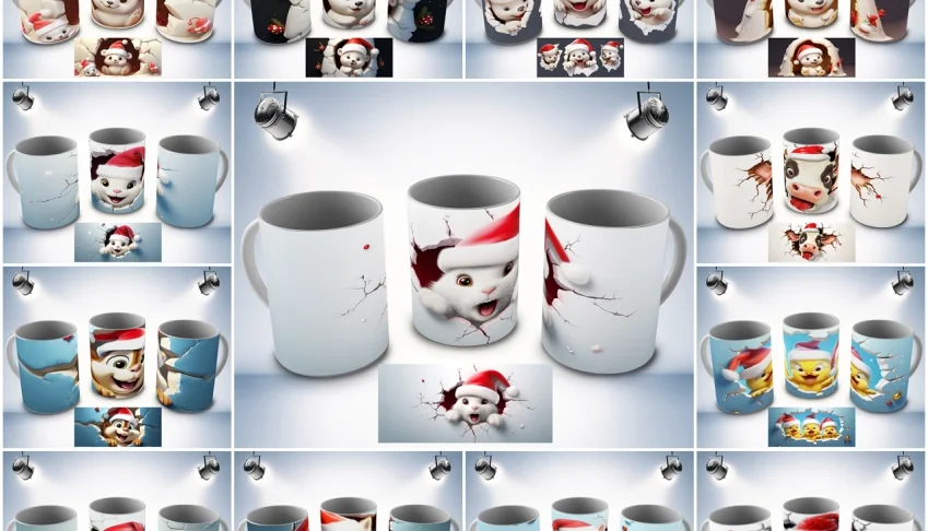 TOPSPACK-02 Artes 3D para Canecas com Mockup´s