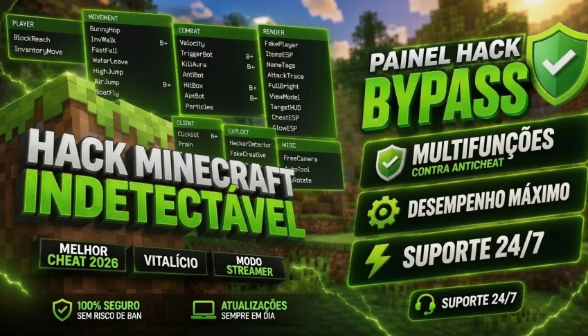 🚀 Cheat Minecraft Elite | Modo Streamer + Bypass 2026🎈