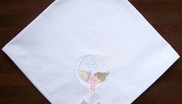 Manta de Bebê em Piquet Bordada e Personalizada