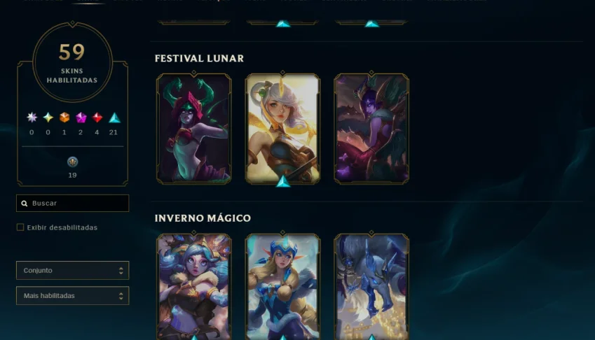 Conta LoL desde 2015