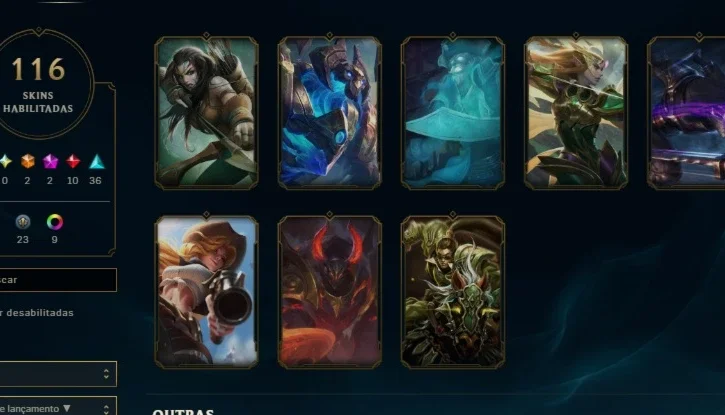 Conta de LOL antiga com rammus rei,kayle juiza e skins ultim