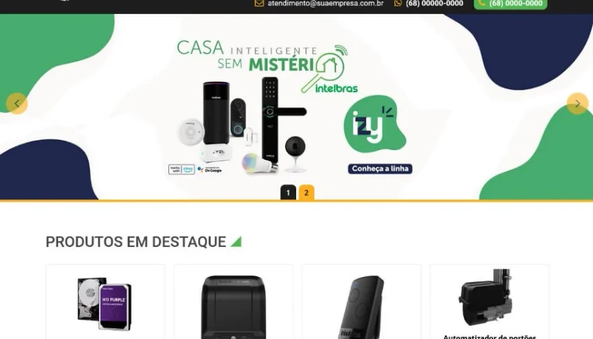 Site pronto para loja virtual