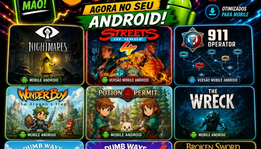 CONTA COM JOGOS COMPLETOS NO CELULAR (ANDROID)