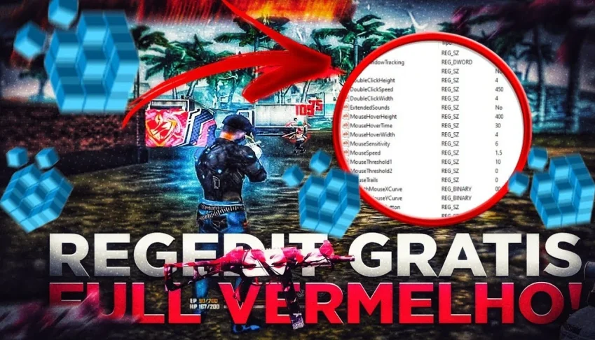 Regedit Insana Free Fire ! Apenas Emulador