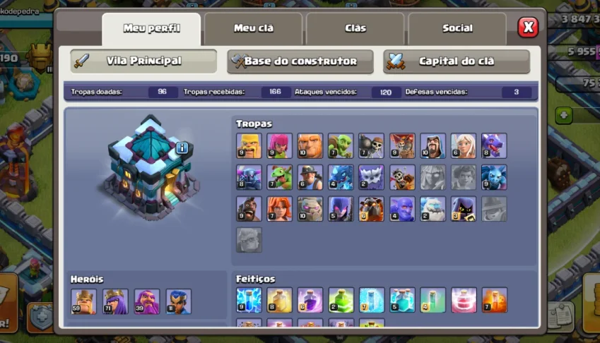 Conta Clash of clans cv 13 quase Full