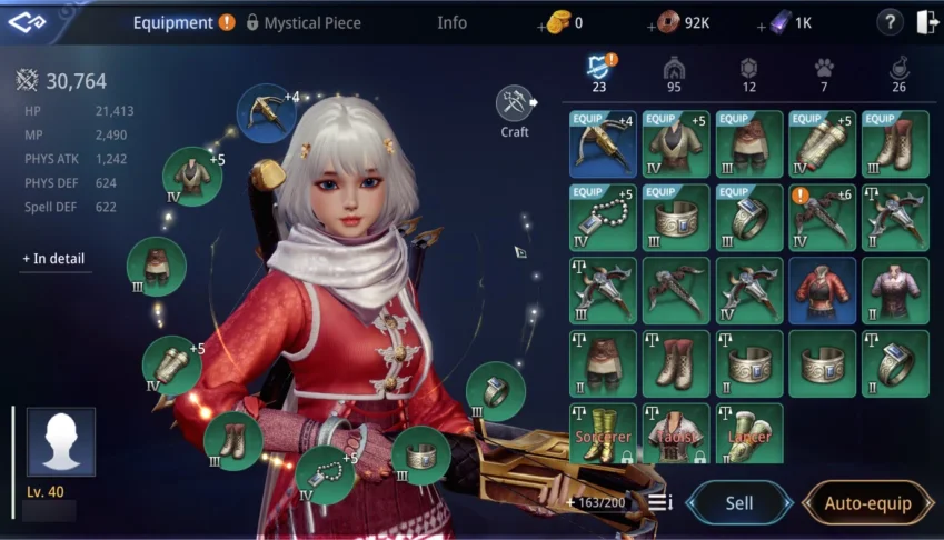 MIR4 - Arqueira Level 40, 30k Poder, 4 pet raro, SA84