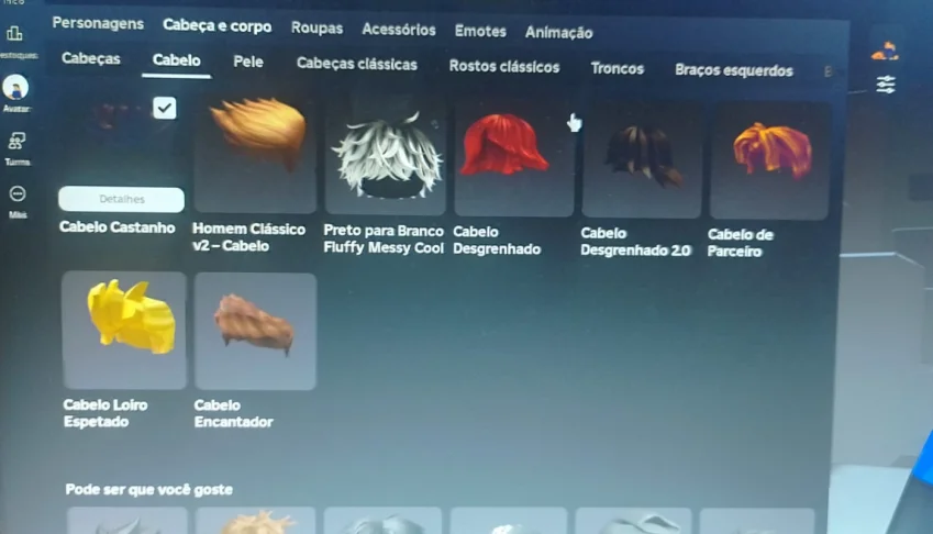 Conta roblox simples