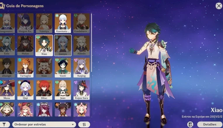 Conta AR 57 Xiao e Ayaka