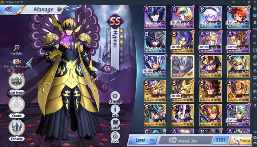 Conta Saint Seiya do SEA!