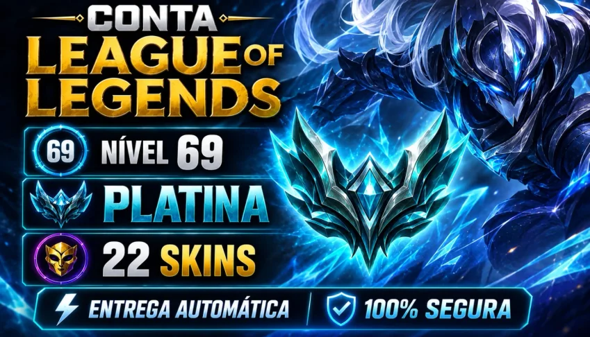 Conta Lol Platina, 22 Skins, Ultimate, 15K Ea, Honra 4