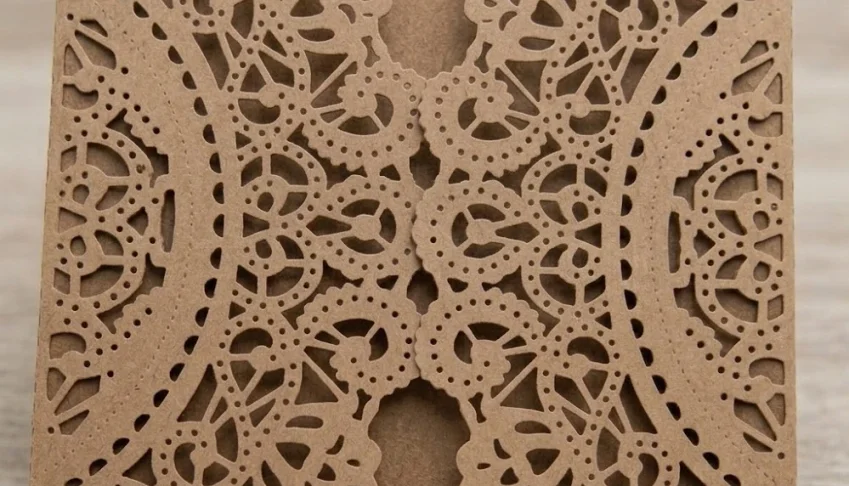 Kit 10 Envelopes Rendados para Convite em Kraft