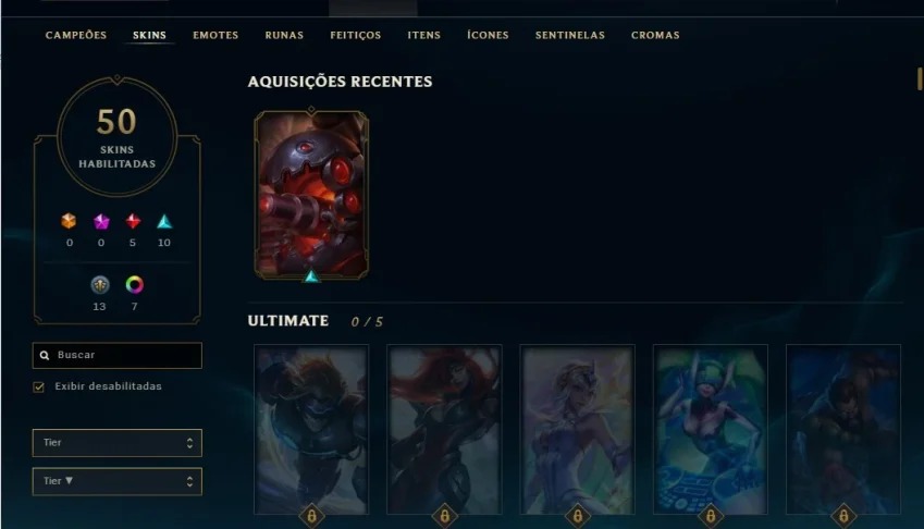 Conta de League Of Legends - Diamante V