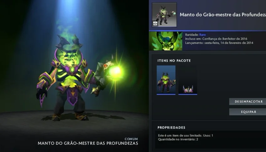 Manto do Grão-Mestre das Profundezas (Pugna)
