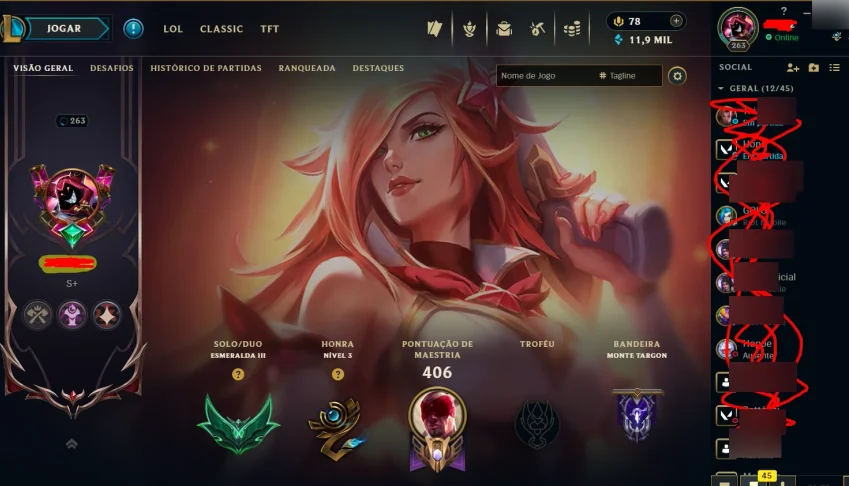 Conta Ex Mestre Todos Champs 204 Skins