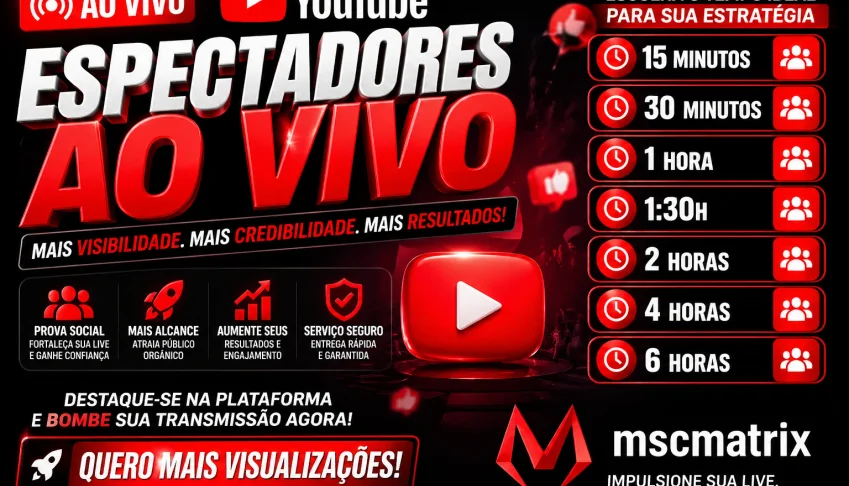Espectadores Ao Vivo Youtube – Impulsione Sua Live Agora!