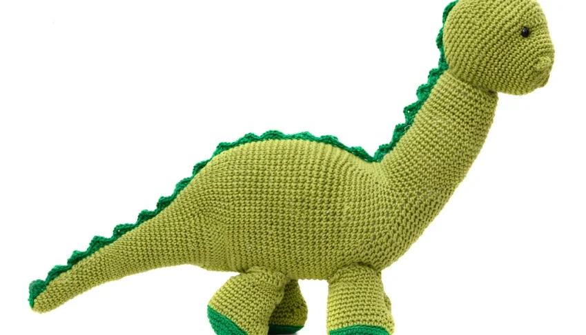 Dinossauro Grande Verde em Amigurumi