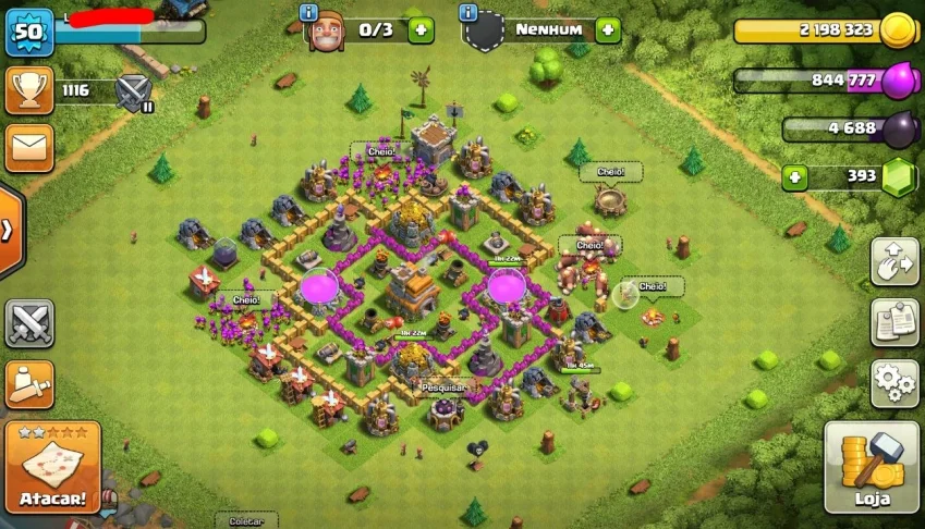 Conta Clash of clans cv7