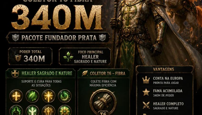 Conta Europa Healer 340M Fama Fundador Prata
