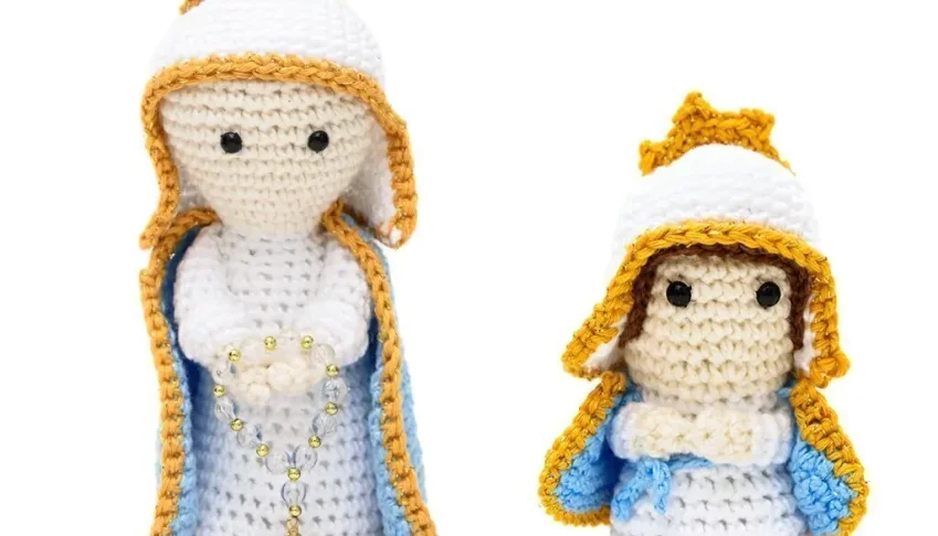 Duo Nossa Senhora das Graças em Amigurumi