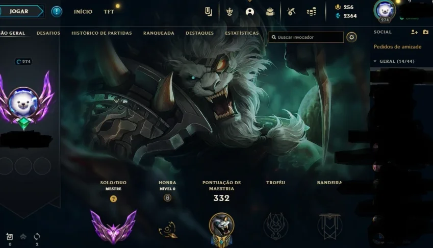 Conta mestre 78 skins