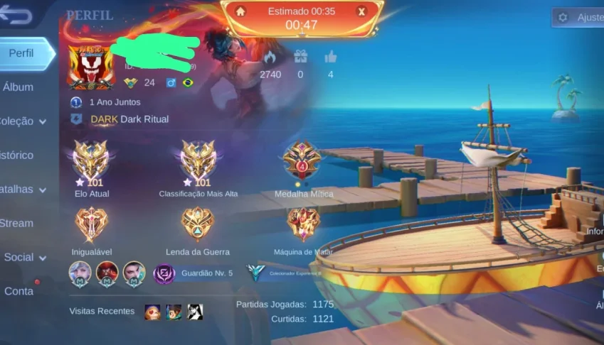 Conta main adc mítico imortal