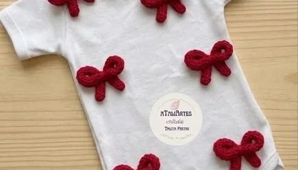 Body com Laços de Tricotin Personalizado