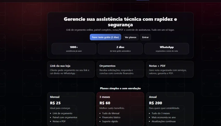 Script Php — Sistema Completo Para Assistência Técnica