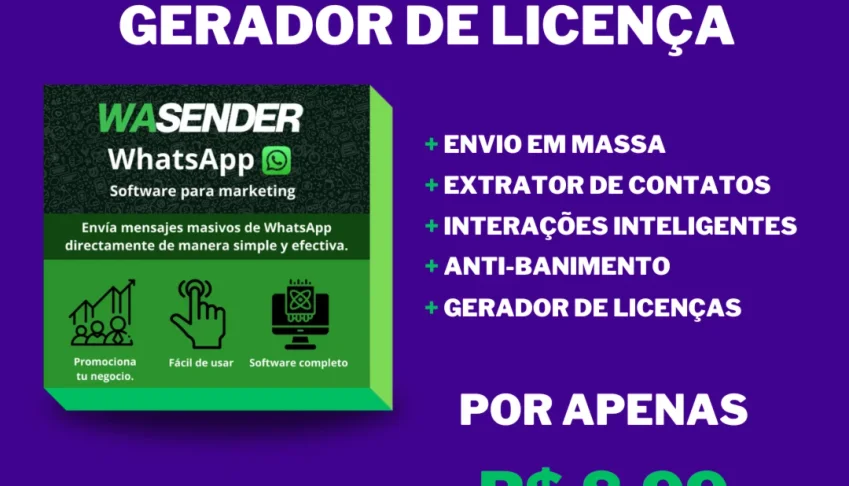 WaSende Versão 3.5 + Gerador de Licenças - 2024