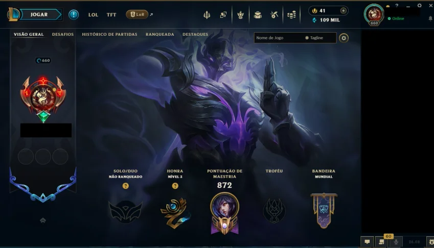 Conta Lol Lv 660 - 5 Skins Ultimates - 9 Skin Vitoriosas - 7