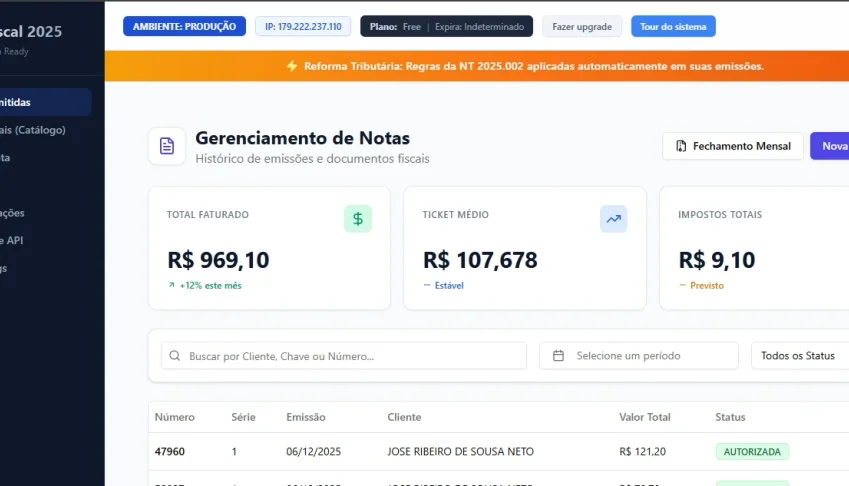 PDV-Emissor Nfe - Plataforma Saas 2026