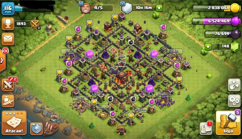 Acc cv 10 clash of clans