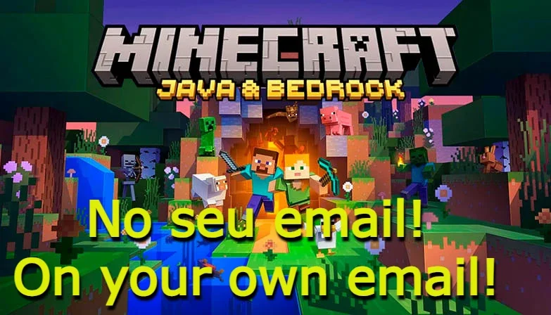 Minecraft no seu email java/bedrock edition for pc