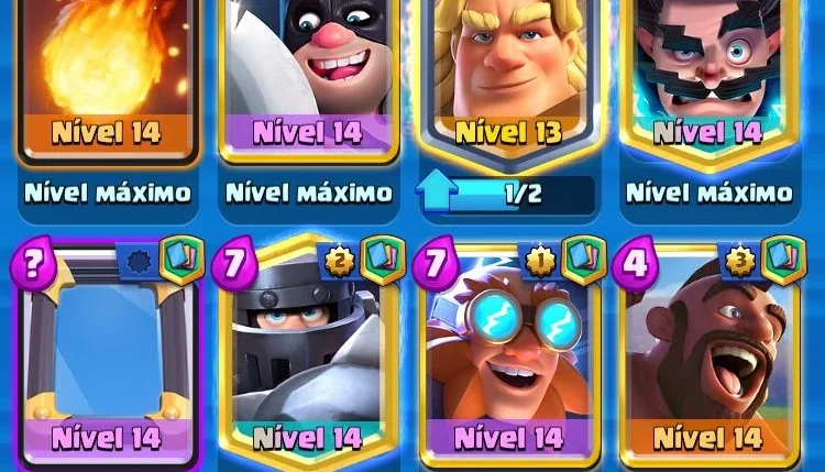 Conta Clash Royale 1 milhão de ouro + de 5 mil gemas rei 13