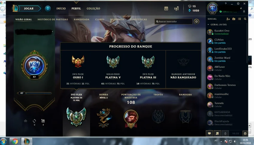 Conta lol PLatina 5 Baratissima