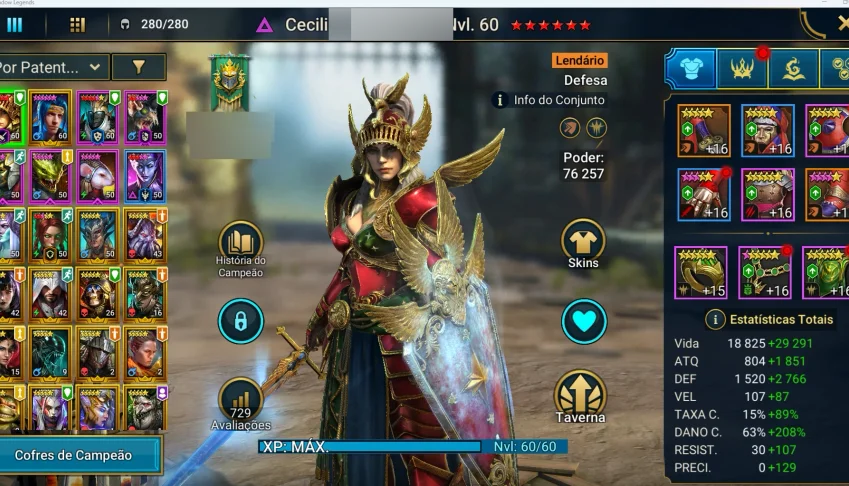 Raid Shadow Legends Cecília 6 estrelas