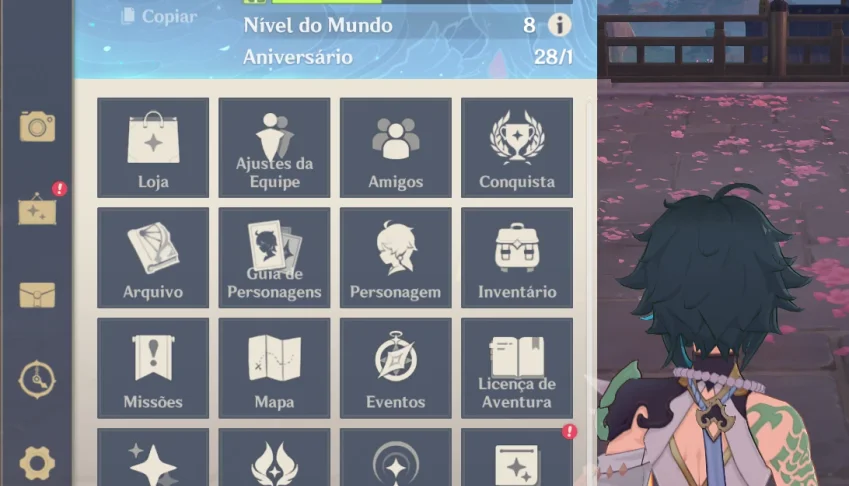 Conta Genshin ar55 7 5 estrelas, no tiro 72.