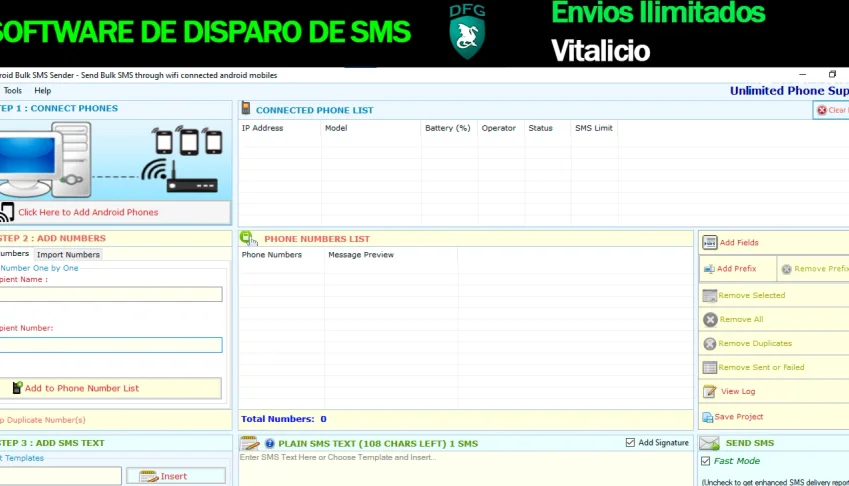Software De Disparo De Sms Em Massa Vitalicio Ilimitado
