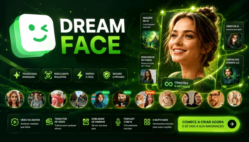 Dream Face– Crie E Duble Avatares E Imagens Com Ia (30 Dias)