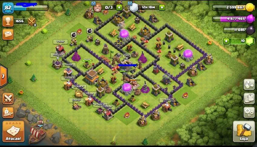 conta clash of clans quase cv 8 full