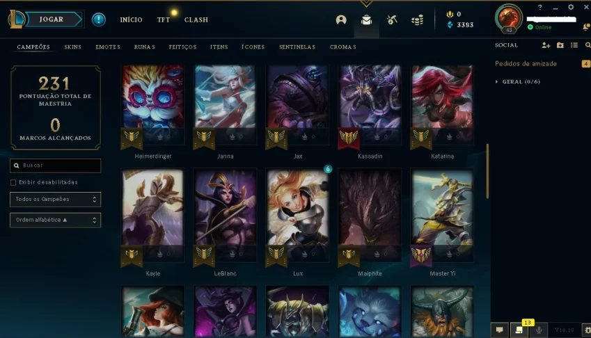 Conta Lol  gold1 season passada parou plat 4