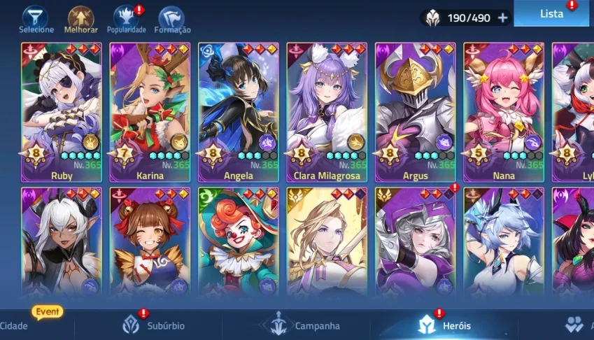 Conta mobile legends adventure