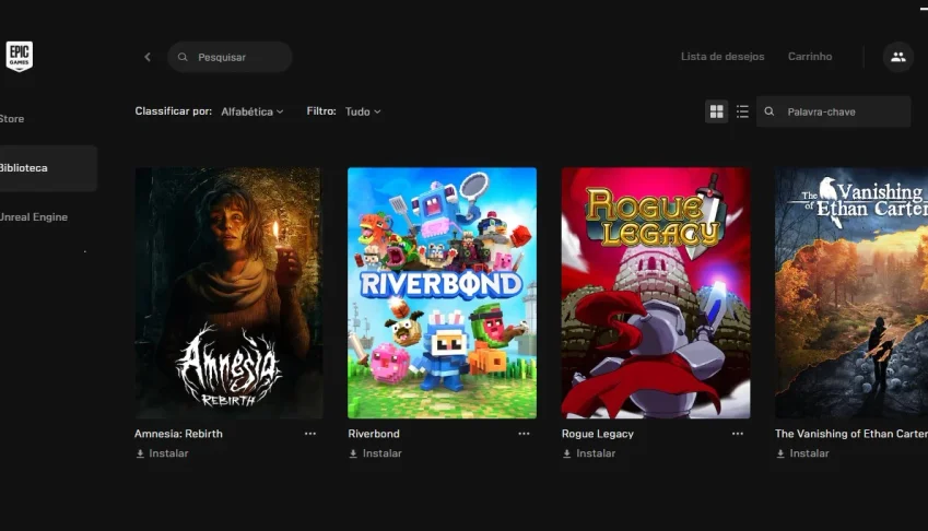 CONTA EPIC GAMES (NOVA)