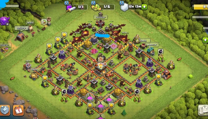 Conta clash of clans full cv10
