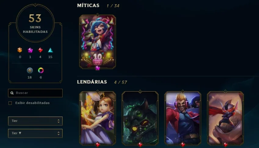 Conta do lol platina 4 sem md10 lvl182