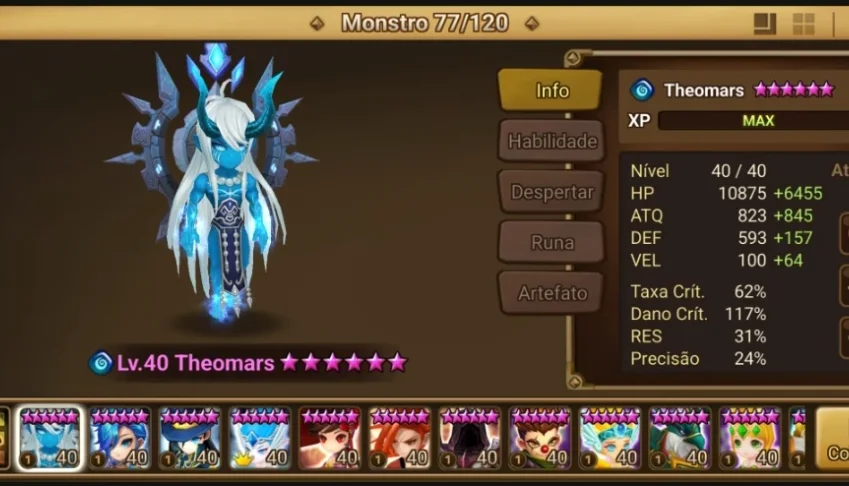 Conta Top Summoners War – Servidor Europa