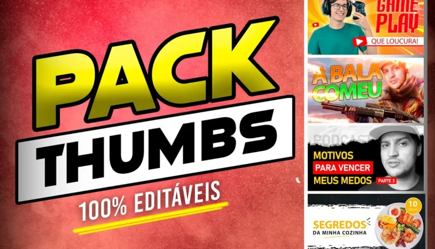 Pack Profissional Para Thumbnails + Bônus Exclusivo