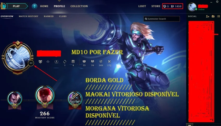 CONTA ANTIGA/19 SKINS // 124 CAMPEÕES//PREÇO FLEXÍVEL