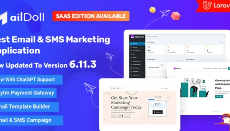 Maildoll v6.11.3 Email Marketing Saas Php Bot Site Premium