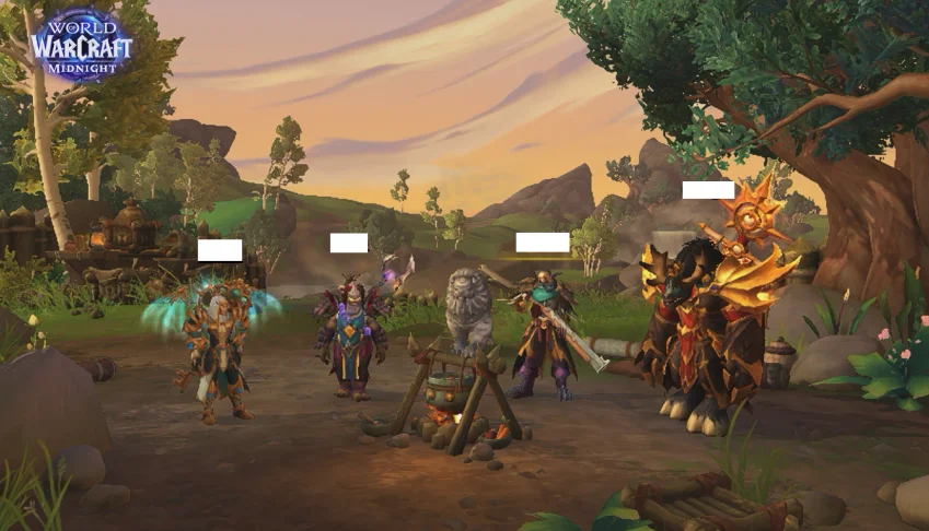 Conta WOW Midnight com 7 personagens 90